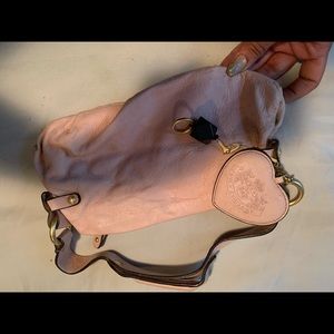 Pale pink vintage juicy bag charm and dust bag